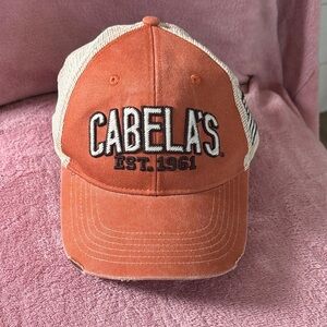 Cabela's Orange and Cream Hat